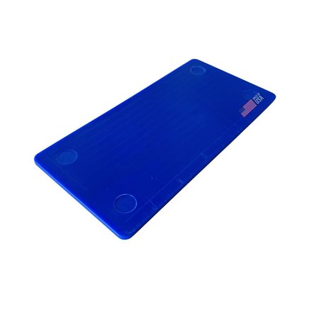 GLAZELOCK 1/16", 2" x 4" Plastic Flat Plate Shims Blue 480pc/box (40 sheets of 12) FS03
